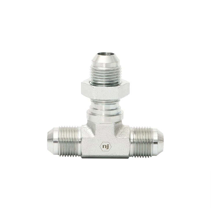 JIC Bulkhead Union Branch Tee with Locknut