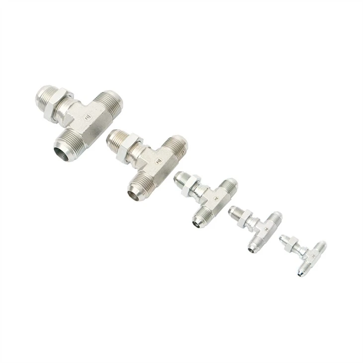 JIC Bulkhead Union Branch Tee with Locknut